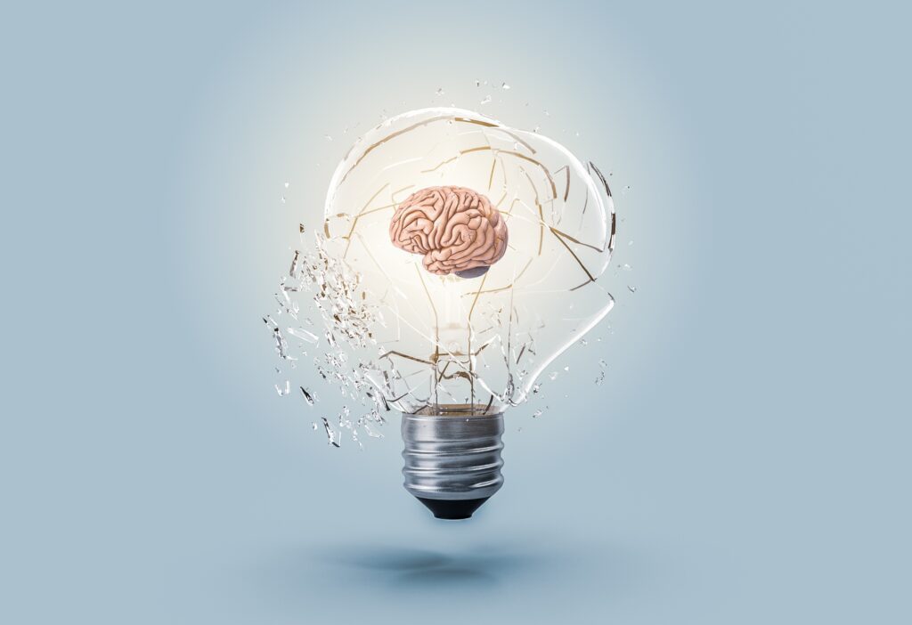 Lightbulb with Brain in it - Neuroplasticity